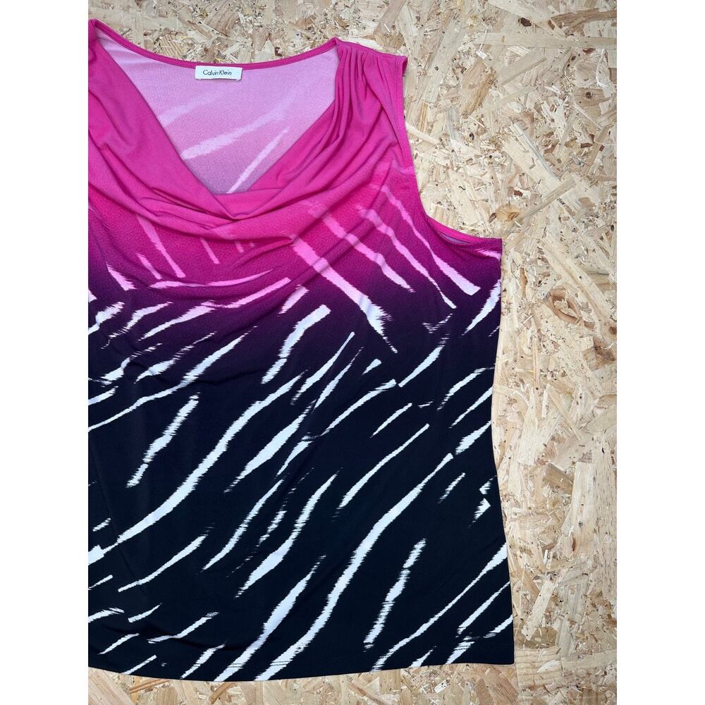 Calvin Klein Women’s Pink Sleeveless Blouse Sz XL - Picture 3 of 6
